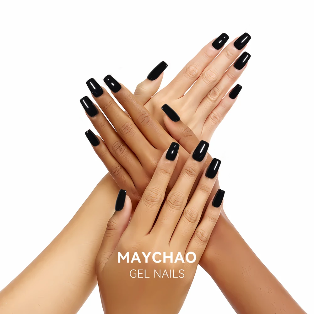 MAYCHAO 네일 젤 폴리쉬 닦아내지 않는 탑 코트 베이스 코트 프라이머 UV LED 12ml 인핸서 바니시 반영구적 네일 아트 바니시 흡수