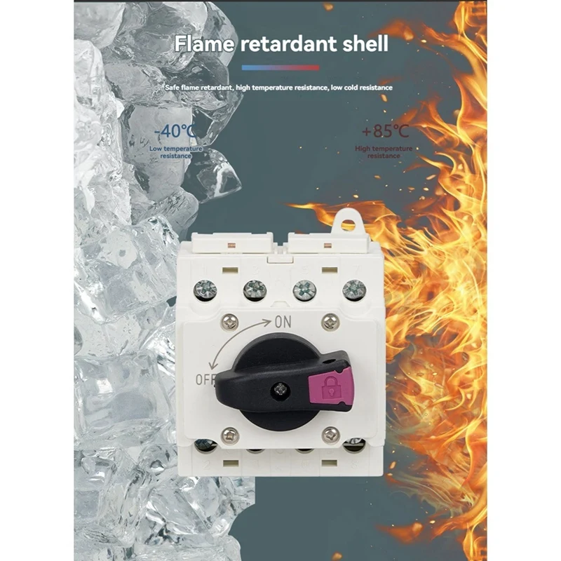 N15R-Solar Isolator Switch PV DC 1200V 32A Solar Rotating Handle Isolator Rotary Switch Disconnector For Solar Device