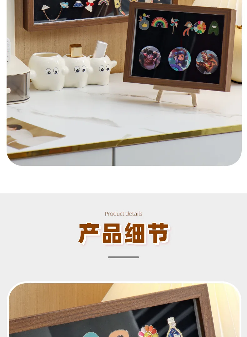 Wall-Mounted Clear Acrylic Badge Display Case Dustproof Pin Medal Storage Box for Collectibles Brooches Commemorative Badges