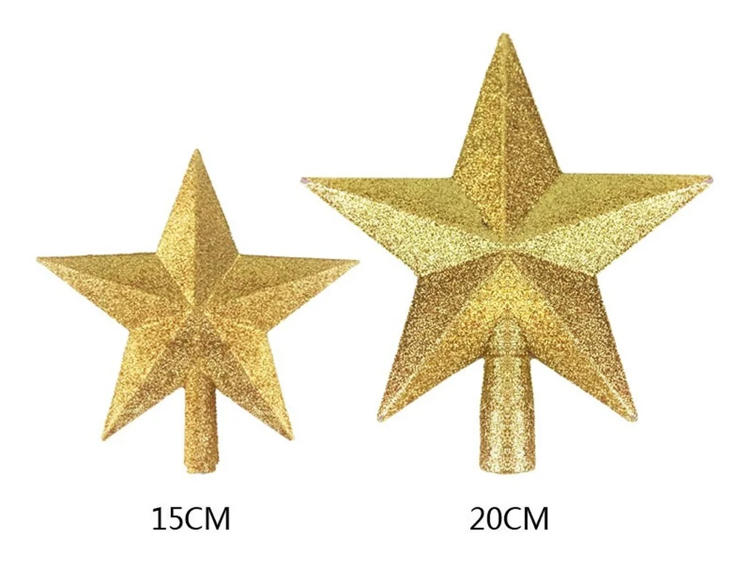 15/20/30cm Christmas Tree Topper Star Five-Pointed Star Pendant Ornaments Christmas Decorations For Home Tree New Year christmas tree decoration,christmas star decoration