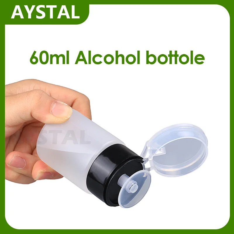 

5pcs/Lot 60ml FTTH Alcohol Bottle Drop Proof Leak Proof Alcohol Dispensing Pump Empty Bottle for Optical Fiber Cleaning Tool