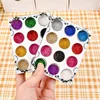 12-Color Nail Glitter Sequins Set Gold & Silver Foil Paper Dried Flowers Crystal Clay for DIY Art Crafts Nail Art Toys 1