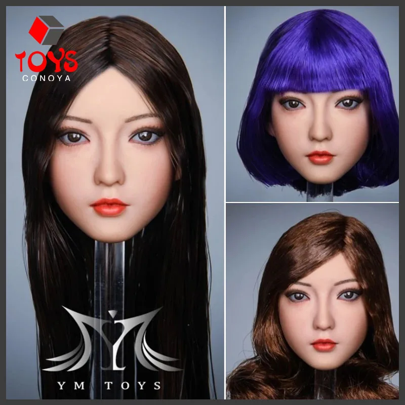 

YMTOYS YMT040 1/6 Scale Female Soldier Beauty Kasumi Head Carving Model Fit 12" Suntan Action Figures Body