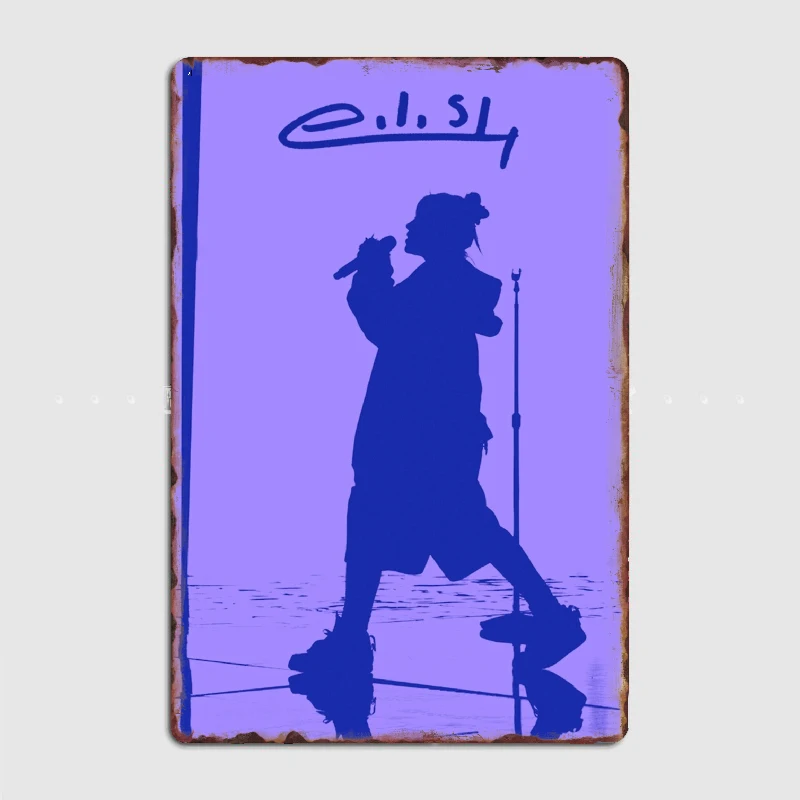 

Eilish Silhouette Purple Poster Metal Tin Sign Truck Indoor and Outdoor Home Bar Coffee Kitchen Wall Decoration