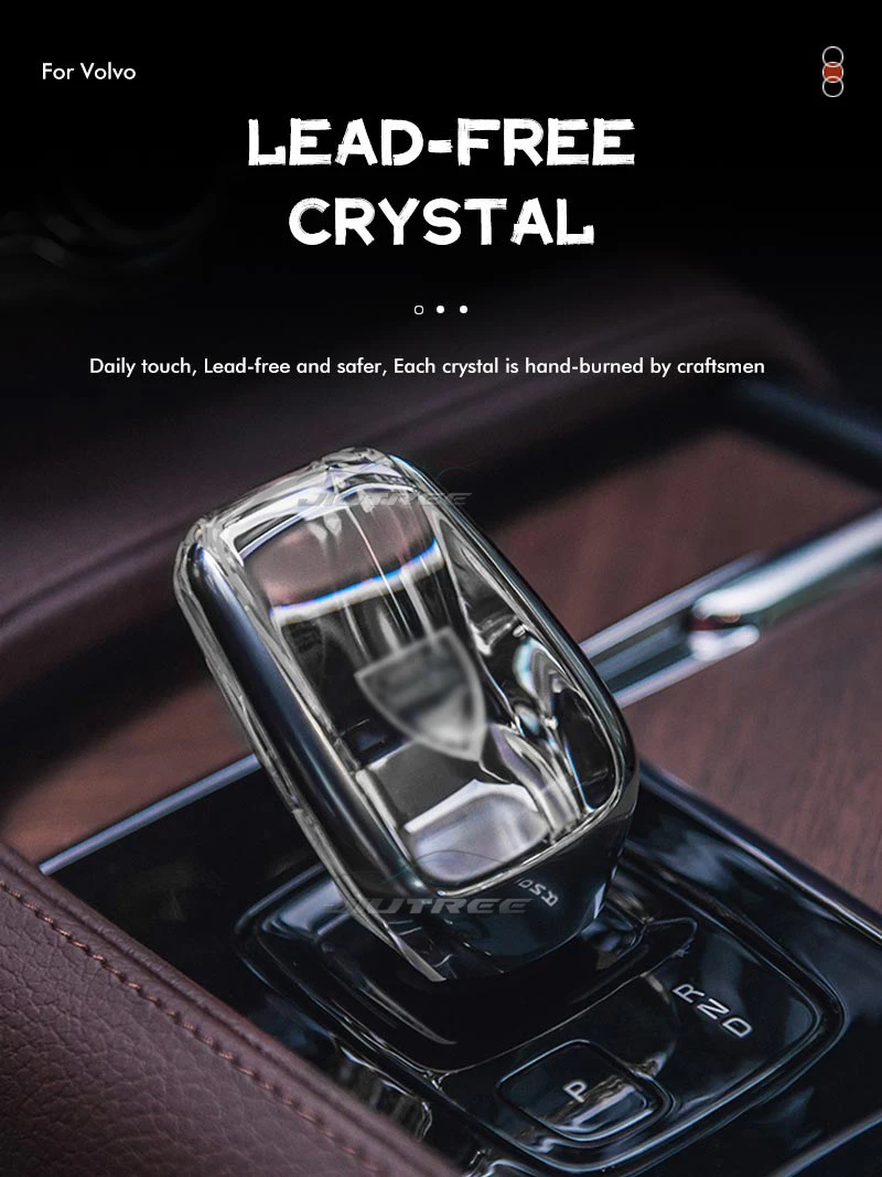 For Volvo S90 XC60 xc90 V90 S60 LED Gear Shift Knob Crystal Handles