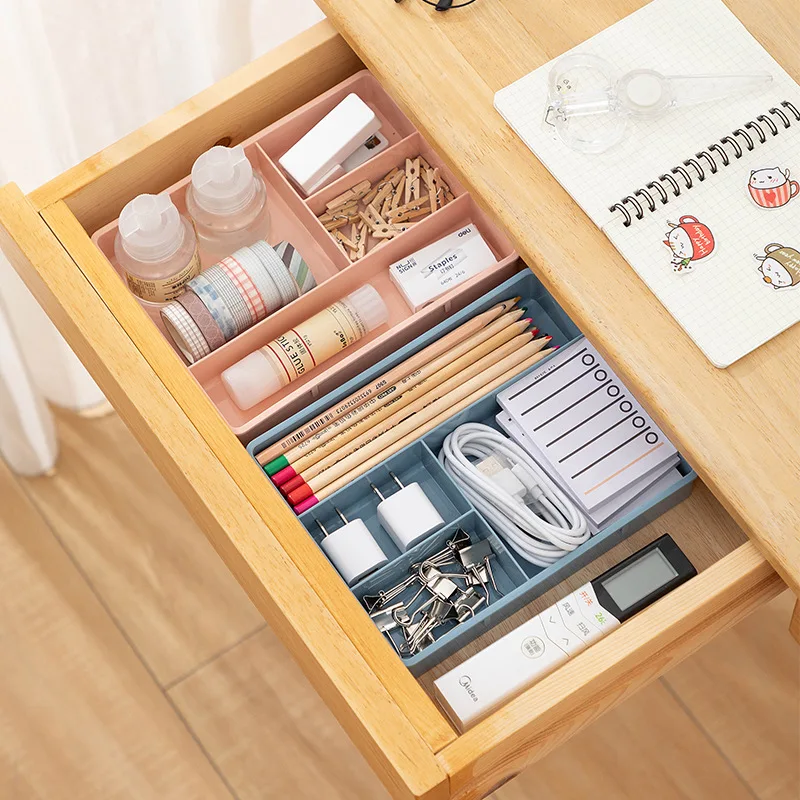 

Divide Drawer Organizers Home Office Desk Desktop Accessories Stationery Organizer for Cosmetics Compartment Drawers Storage Box