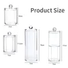 Acrylic Makeup Organizer Cotton Swabs Containerwith Bamboo Lid Cosmetic Transparent Box Cotton Pad Organizer Jewelry Storage Box 5