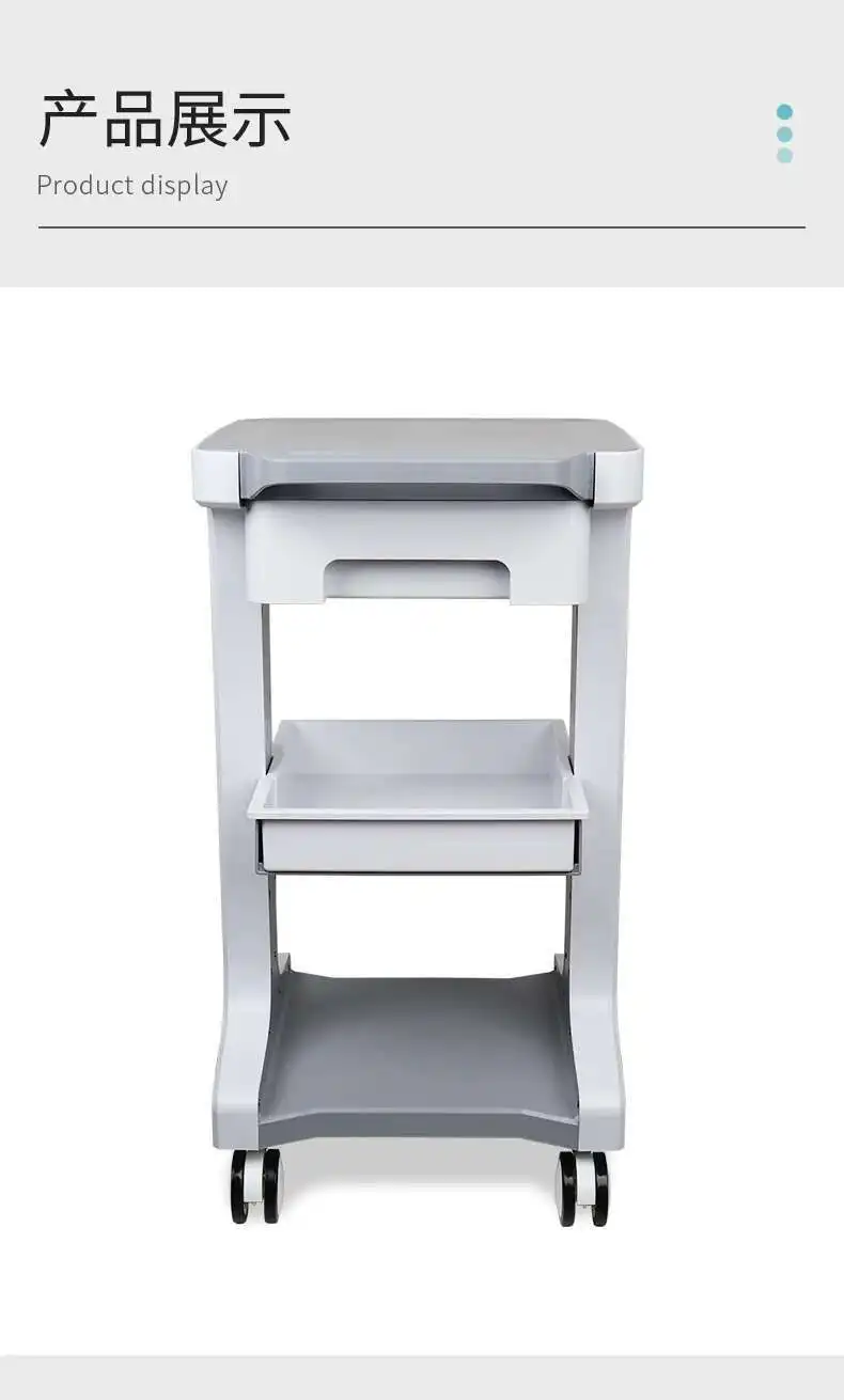 Foldable Salon Cart Drawers Beauty Salons Space-saving Anti-bumping Design Load-bearing Universal Wheels Beauty Salon Trolley