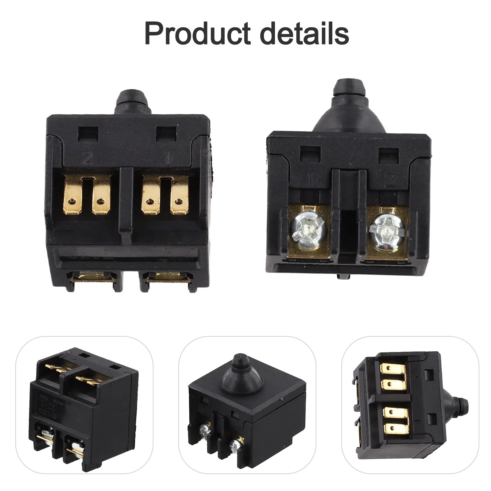 2pcs Angle Grinder Switch Replacement Parts Push Button Switches For 100 Polisher Angle Grinder Accessories Power Tool