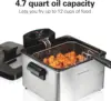 Beach Triple Basket Electric Deep Fryer, 4.7 Quarts / 19 Cups Oil Capacity, Lid with View Window, Professional Style, 1 2