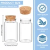 100ml Mini Glass Bottles with Cork Stoppers, Wish Message Bottles for Wedding Party Supplies, DIY Craft, Baby Shower Favors 2