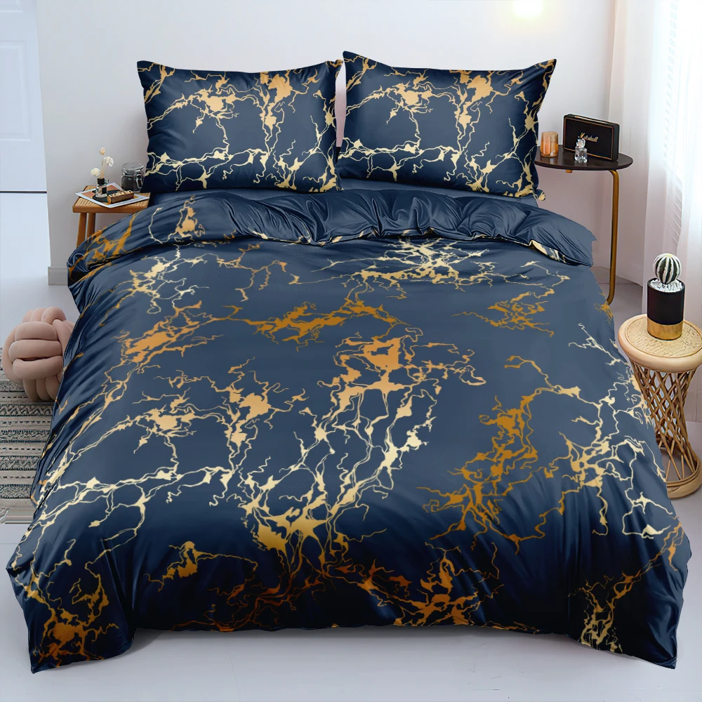 

3D Digital Blue Marble Bedding Duvet Simple Comforter Cover Set Twin Queen King Size 220x240cm Bed Linen 3pcs Home Textile
