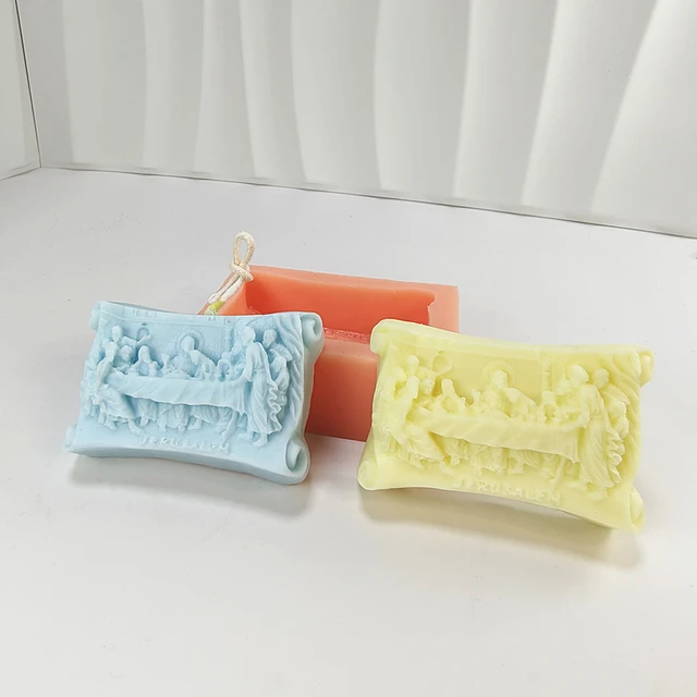 Last Supper Silicone Soap Moulds Jesus Dying Baking Tool Accessaries Chocolate Cookie Biscuit Mould Cake Decor Candle Moulds