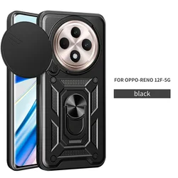 Magnetic Ring Armor Case with Camera Protection for Reno12 F 5G (Black)