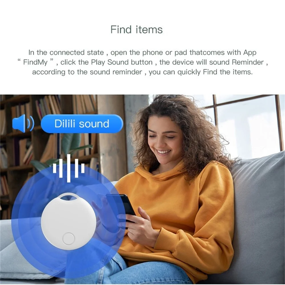 For Find My App Mini GPS Tracker Bluetooth-compatible Itag Key Locator Global Positioning Finder Smart iTag for IOS System Gps Tracker Gps Locator Key Finder Anti Lost Tracker Bluetooth Tracker