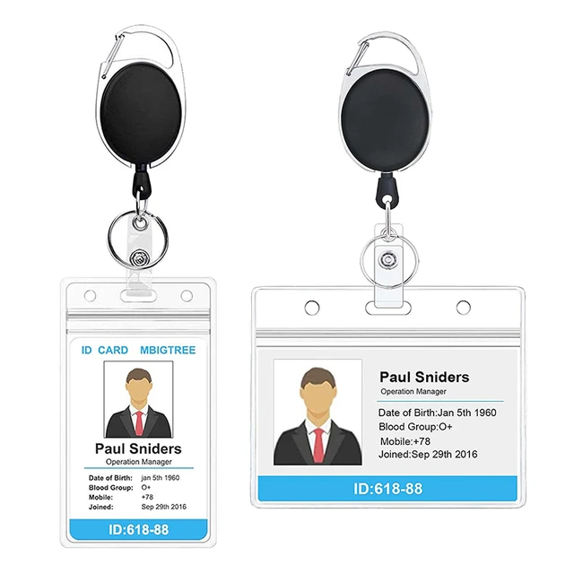 Buy Lovex Plastic, Silicone ID Badge Holder, ID Badge Reel (Pack