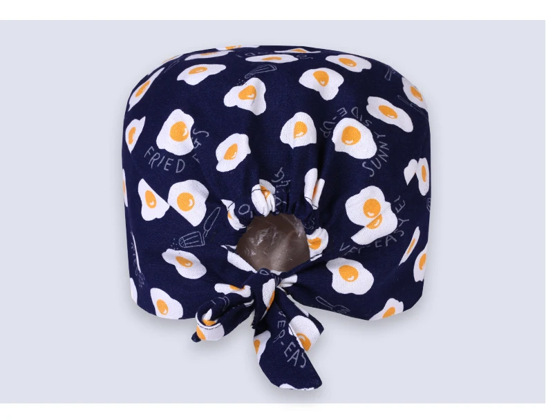 Schrubbmütze mit klassischem Muster für Damen und Herren, 100 % Baumwolle, atmungsaktiv, kurze Haare, Hut, Chef, Tierarzt, Ärzte, Arbeitskappen M319 – Detail 6