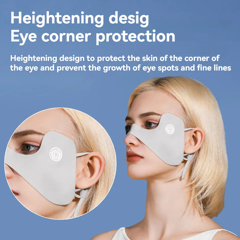 Fashion Punk Sun Protection Mask Unisex Cycling Anti-UV Traceless Ice Silk Face Mask Breathable Running Hip Hop Bandana LOOGDEEL