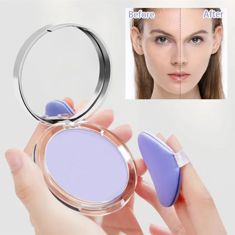 Lavender Pressed Powder Matte Powder Lasting Oil Control Full Coverage Face Compact Setting Makeup Foundation Cosmetics pressed powder foundation setting powder face powder compact powder