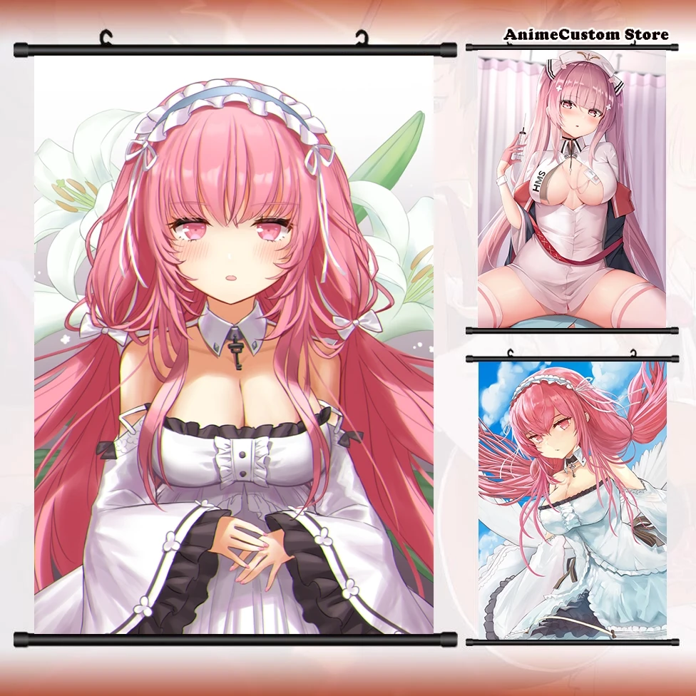 

Аниме игра «Азур Лейн», HMS, персеус, HD подвесной плакат, настенный свиток, рулонная картина плакат, домашний декор, косплей, искусство, подарок