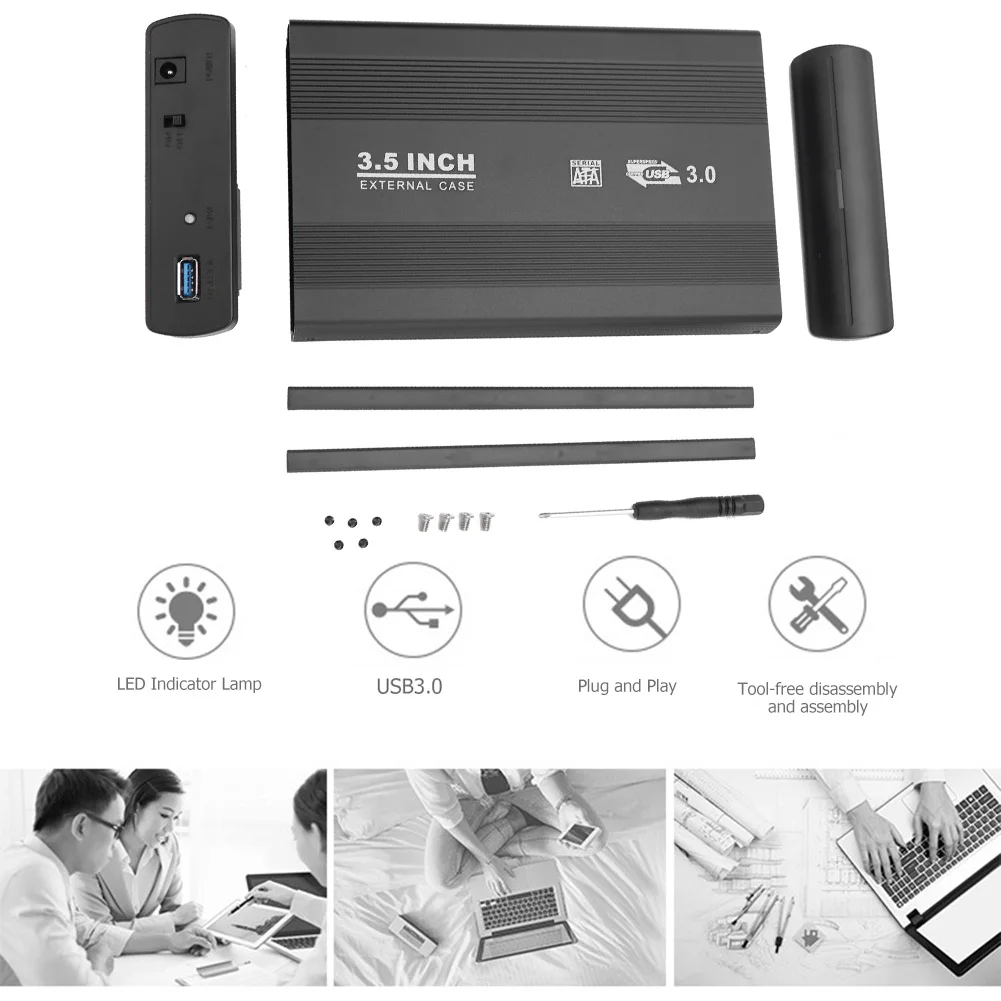 2.5/3.5 ġ USB 3.0-SATA Ʈ SSD ϵ ̺ Ŭ 480Mbps USB 2.0 HDD ̽ ܺ ָ Ʈ ϵ ũ ڽ