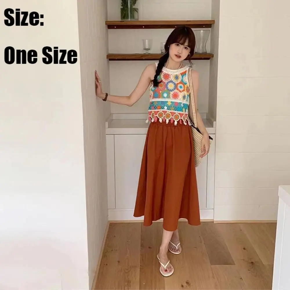 Cotton Beach Vest Crocheted Tassels Bohemian Sleeveless Top