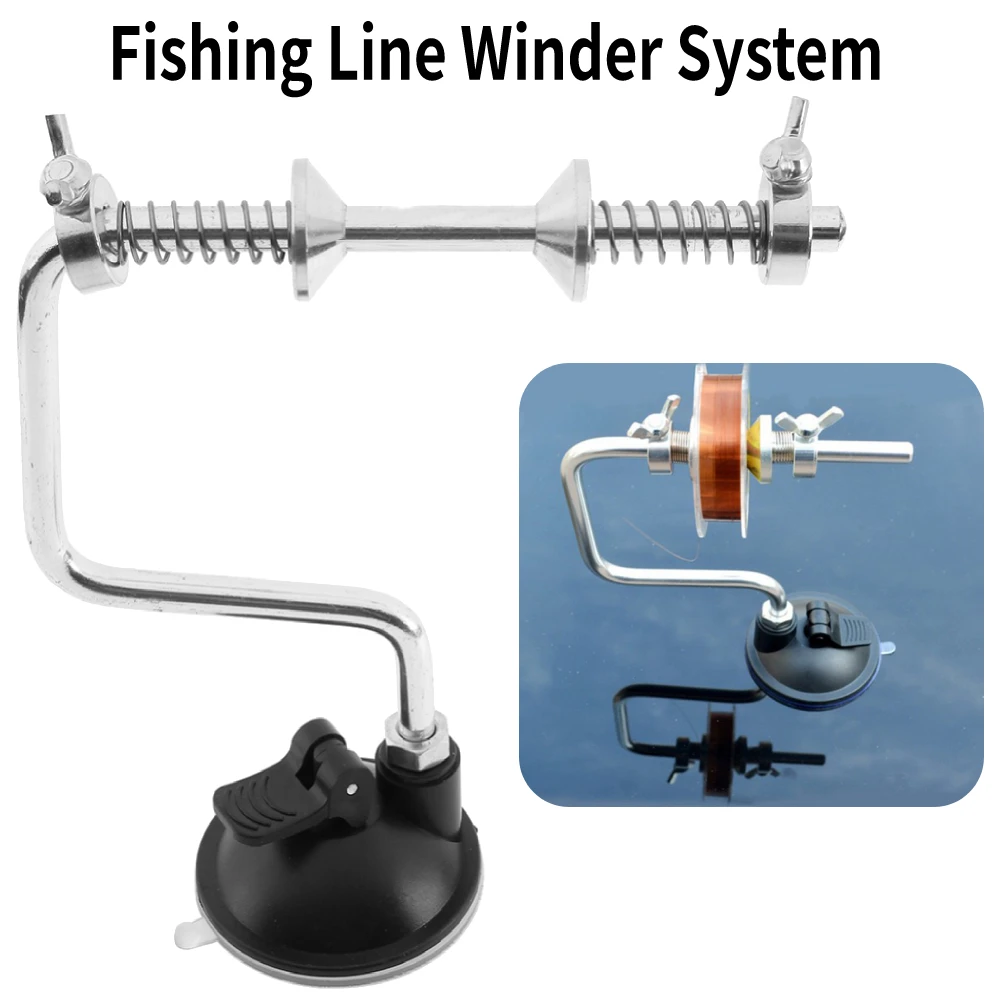 Fishing Line Winder Reel Line Spooler Machine Portable Vacuum spinning Spooling Winding System