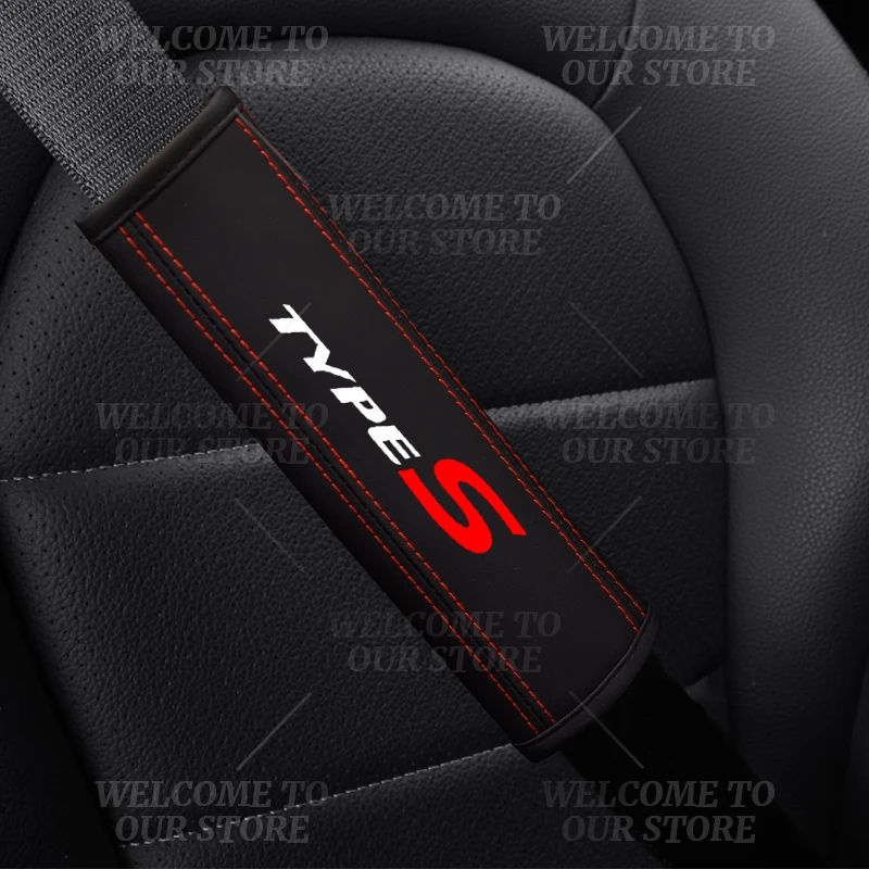 Car Interior Type R Type S Emblem Seat Belt Cover 2pcs Safety Belt Shoulder Protector Mats For Honda Civic Accord Fit GK5 Vezel seat belt covers