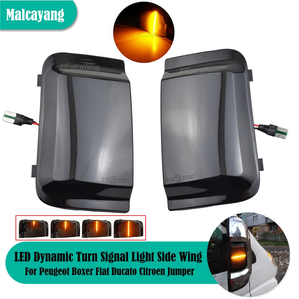 2 Pezzi Car Styling Per Fiat Ducato Citroen Jumper Truck Box Professionale Led Dynamic Turn Signal Light Lampada Per Specchietto Retrovisore