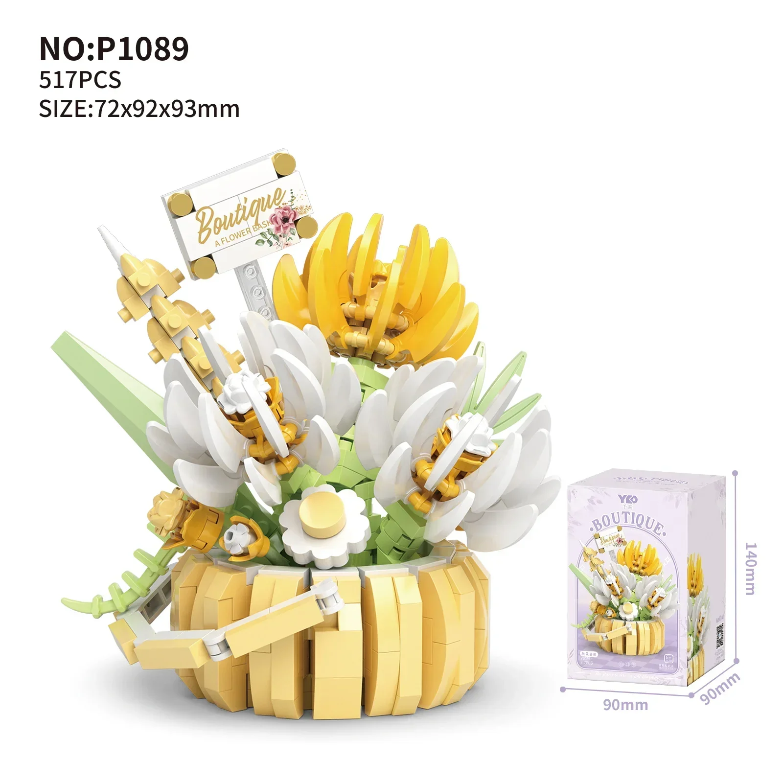 Pflaumenblüten Bausteine Set - 317 Teile Bonsai Blumen Bausatz Für Erwachsene