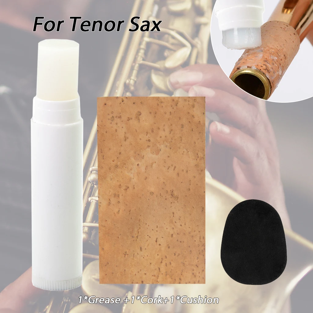

Saxophone Mouthpiece Pads Cushions Cork Grease Tenor Sax Corks For Tenor Saxophone Mouthpiece SAX Set Woodwind Repair Tools