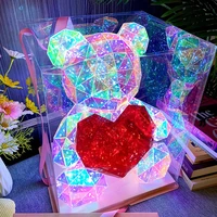 30cm Teddy Bear Doll Gift Lamp Colorful Sparkling Romantic Surprise LED gift Light Girls Birthday Valentine's Day Bedroom Decor 1