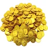 100pcs Pirates Gold Coins Plastic Fake Game Props Accessary Christmas Treasure Treasure Props Funny Cosplay Playing Toys Kids 6