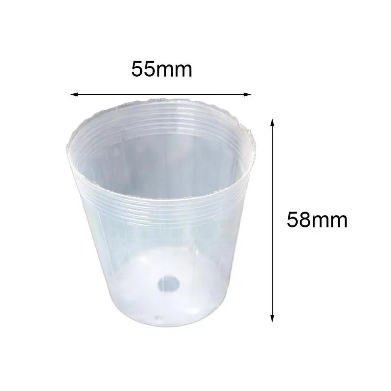 100pcs Transparency Nursery Pots Grow Planting Nutrition Orchid Propagation Container Cup Seedling Bags Garden Supplies Rai D4J3 best Flower Pots & Planters