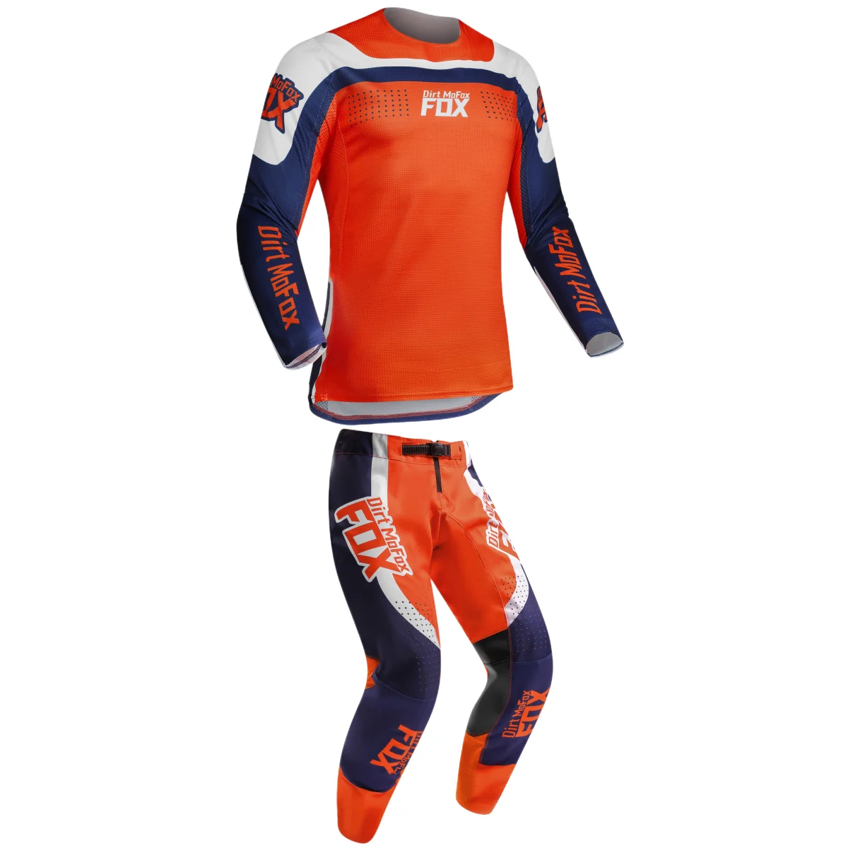 Dirt MoFox MX Jersey Pants Combo Blue Steel Off Road Racing Downhill Bike Motocross Enduro MTB BMX DH Gear Set Outfit