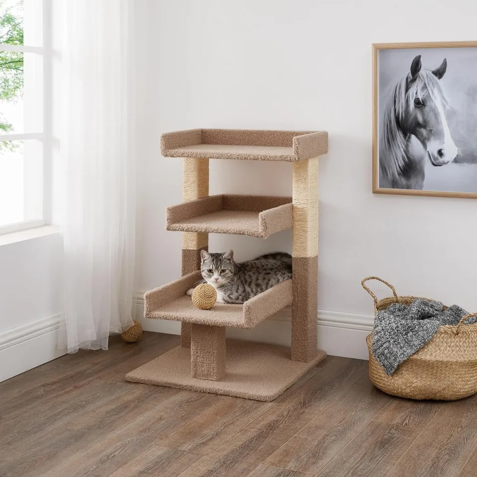 Large Cat Tree Tower with Scratching Post