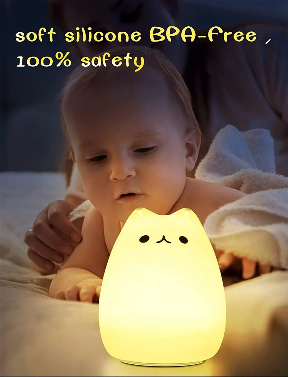Mädchen Schlafzimmer Kitty Nachtlicht süße Katze Lampe Geburtstagsgeschenk Kinder Baby Kleinkind Teen Silikon Kawaii Nachtlicht Kinderzimmer Zimmer Dekor_voghion.com