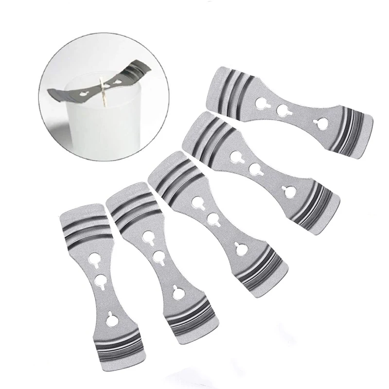 Candle Wick Holders Candle Making Supplies 5Pcs Metal Candle Wick Centering Devices Silver Stainless Steel Candle Wick Holder For Making