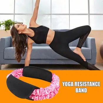 Elastic Exercise Band Elastic Lunges Stretch Workout Bands Squats Stretchy Home Gym Fitness Equipment Glute Men Women 3