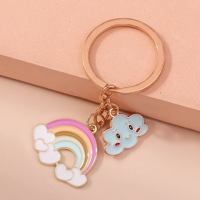 Cartoon Acrylic Cherry Keychain Fashion Simulation Fruit Keyring  Accessories Cute Bag Car Pendant Gift for Women Girl Friends