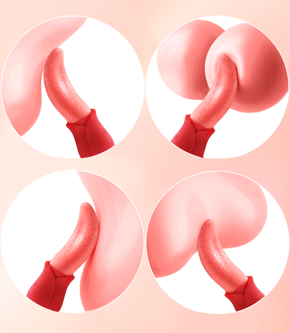 Rose Tongue Licking Sucker Vibrator For Women Nipple Clit Stimulator Love Egg Dildo Vibrating Massager Female Adult Sex Toys