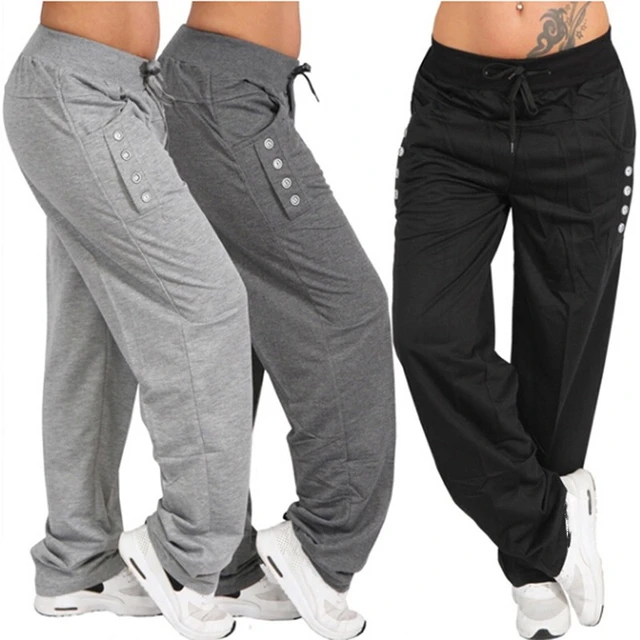 Spring Autumn Loose Casual Pants Women 2023 Black Gray Pantalones