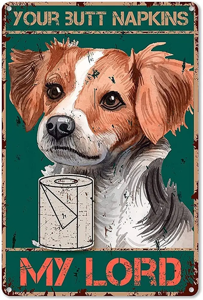 

Dog Tin Sign Metal wall decor farmhouse decor Restaurant Kitchen Living Room room decoration posters room decor metal