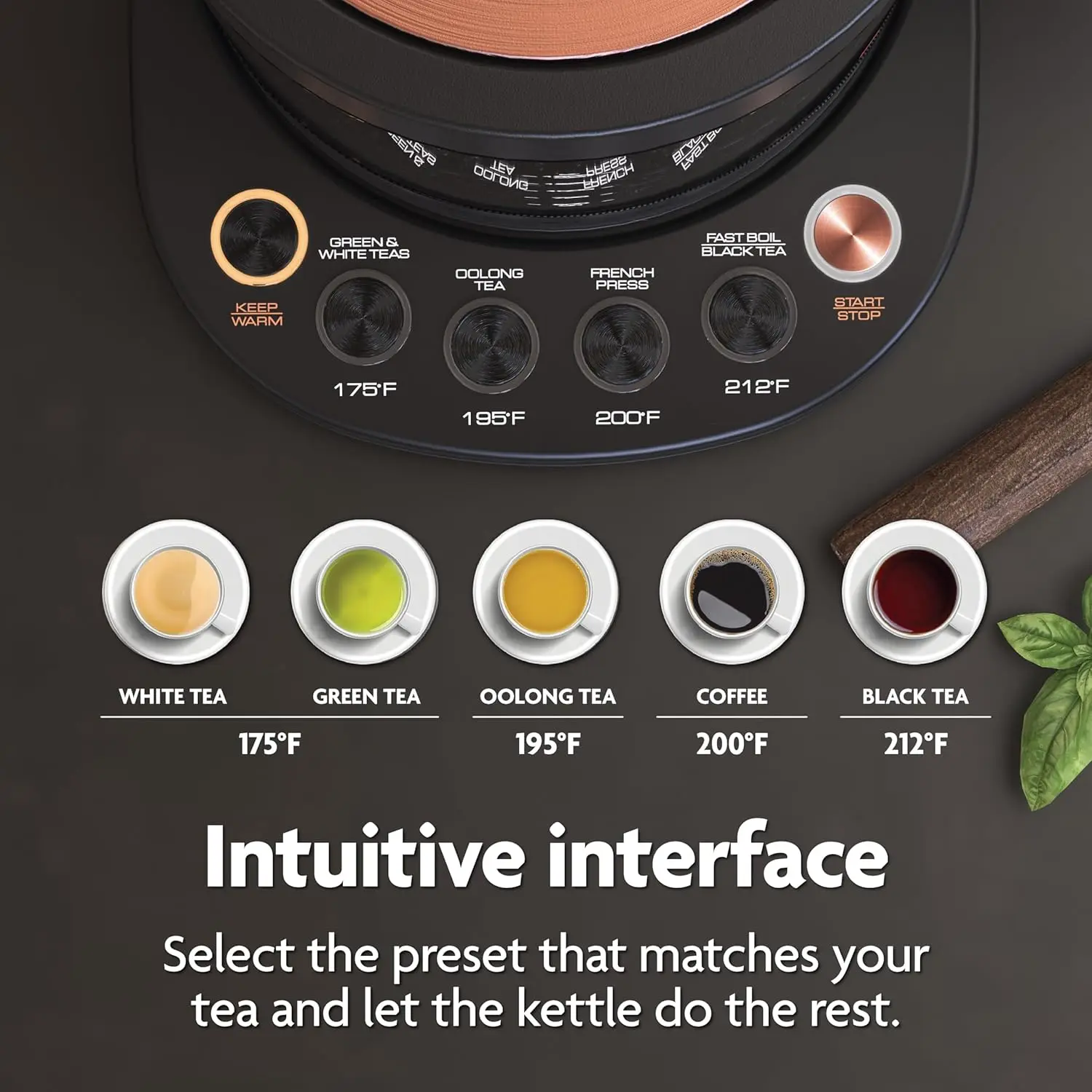 Luxury Tea Set. Electric Kettle with Tea Infuser for Loose Leaf And Ceramic Serving Set. Pot And Cups Set With Wo 6