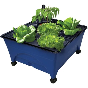 Hydroponic Planting System with Casters, 24" x 20", Cobalt Blue 1