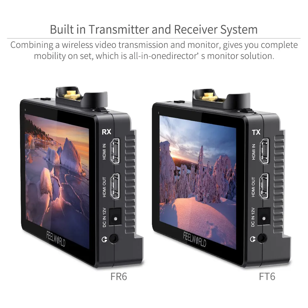 FEELWORLD FT6 FR6 5.5 Inch Wireless Video Transmitter Receiver 