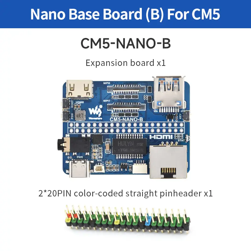 Raspberry Pi CM5 Mini Base IO Board Same Size as CM5 Nano Base Board (A)/ (B) for Raspberry Pi Compute Module 5 Lite/ EMMC image 8