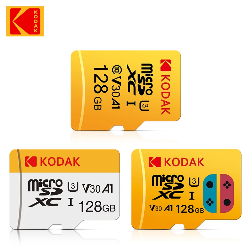 KODAK 마이크로 SD 카드 메모리 카드 클래스 10, 128GB, 4K, 고속 ..