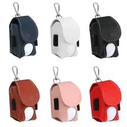 Professional Mini PU Leather Golf Ball Bag Portable Colorful Waist Holder Golf TEE Case Storage Pouch Outdoor Sports Accessories