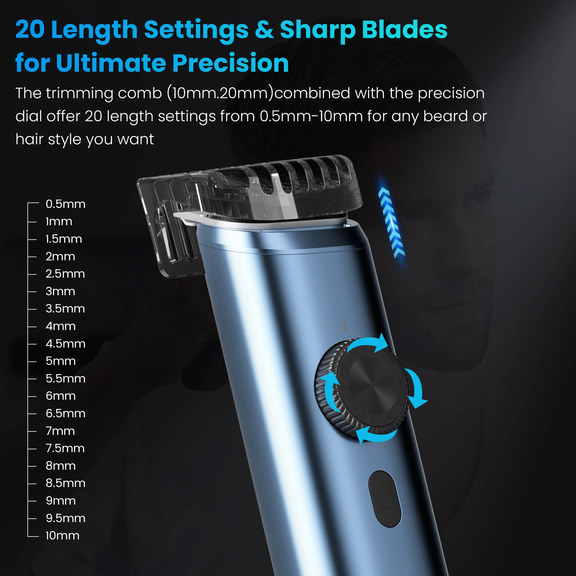 Sejoy Hair Clipper Professional Hair Trimmer Electric Clippers Cordless Hair Cutting Machine 1800mAh Trimmer Clipper for Men 5